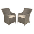 Sealey Dellonda Chester Rattan Wicker Outdoor Garden Dining Chairs 2pc