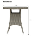 Sealey DG65 Dellonda Chester Rattan Wicker Round Outdoor Table with Tempered Glass Top