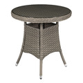 Sealey DG65 Dellonda Chester Rattan Wicker Round Outdoor Table with Tempered Glass Top