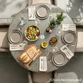 Sealey DG66 Dellonda Chester Rattan Wicker Round Outdoor Dining Table with Tempered Glass Top