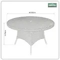Sealey DG67 Dellonda Chester Rattan Wicker Round Outdoor Dining Table with Tempered Glass Top