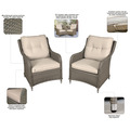 Sealey Dellonda Chester Rattan Wicker Outdoor Armchairs 2pc