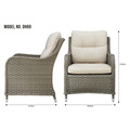Sealey Dellonda Chester Rattan Wicker Outdoor Armchairs 2pc