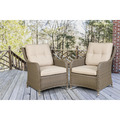Sealey Dellonda Chester Rattan Wicker Outdoor Armchairs 2pc