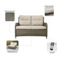 Sealey Dellonda Chester Rattan Wicker Outdoor 2-Seater Sofa