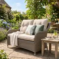 Sealey DG70 Dellonda Chester Rattan Wicker Outdoor 2-Seater Sofa