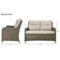 Sealey Dellonda Chester Rattan Wicker Outdoor 2-Seater Sofa
