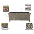 Sealey Dellonda Chester Rattan Wicker Outdoor Balcony Table with Tempered Glass Top