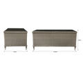 Sealey Dellonda Chester Rattan Wicker Outdoor Balcony Table with Tempered Glass Top