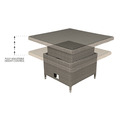 Sealey Dellonda Chester Rattan Wicker Adjustable-Height Outdoor Dining Table