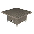 Sealey Dellonda Chester Rattan Wicker Adjustable-Height Outdoor Dining Table