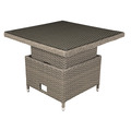 Sealey Dellonda Chester Rattan Wicker Adjustable-Height Outdoor Dining Table