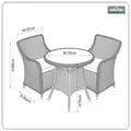 Sealey DG86 Dellonda Chester Rattan Wicker Outdoor Dining Set with Tempered Glass Tabletop 3pc