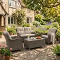 Sealey DG88 Dellonda Chester Rattan Wicker Outdoor Lounge Set 3pc