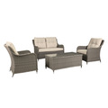 Sealey DG87 Dellonda Chester Rattan Wicker Outdoor Lounge Set 4pc