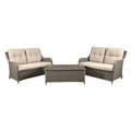 Sealey DG88 Dellonda Chester Rattan Wicker Outdoor Lounge Set 3pc