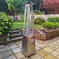 Sealey Dellonda 13kW Pyramid Gas Patio Heater 13kW Commercial/Garden Use - Stainless Steel