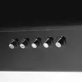 Sealey DH106 Baridi Angled Chimney Cooker Hood with Carbon Filters & LED Lamp 90cm, Energy Class A - Black Glass