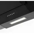Sealey DH106 Baridi Angled Chimney Cooker Hood with Carbon Filters & LED Lamp 90cm, Energy Class A - Black Glass