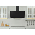 Sealey DH106 Baridi Angled Chimney Cooker Hood with Carbon Filters & LED Lamp 90cm, Energy Class A - Black Glass