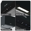 Sealey Baridi Square Island Cooker Hood 40cm - Black