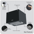 Sealey Baridi Square Island Cooker Hood 40cm - Black