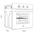 Baridi Built-In 5-Function Fan Assisted Oven with Timer 60cm, 55L Capacity - Black