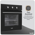 Baridi Built-In 5-Function Fan Assisted Oven with Timer 60cm, 55L Capacity - Black