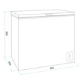 Baridi Freestanding Chest Freezer 199L Capacity - White