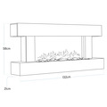 Sealey Baridi Wall Mounting Electric Fireplace with LED Flame Effect 52