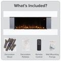 Sealey Baridi Wall Mounting Electric Fireplace with LED Flame Effect 52
