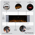 Sealey Baridi Wall Mounting Electric Fireplace with LED Flame Effect 52