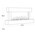 Baridi Wall Mounting Electric Fireplace with LED Flame Effect 46