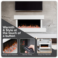 Baridi Wall Mounting Electric Fireplace with LED Flame Effect 46