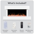 Baridi Wall Mounting Electric Fireplace with LED Flame Effect 46