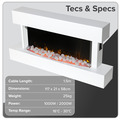 Baridi Wall Mounting Electric Fireplace with LED Flame Effect 46