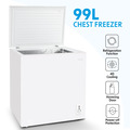 Sealey DH116 Baridi Freestanding Chest Freezer 99L Capacity - White