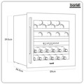 Baridi 36 Bottle Wine Fridge & Cooler 60cm