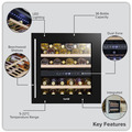 Baridi 36 Bottle Wine Fridge & Cooler 60cm