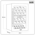 Baridi 57 Bottle Dual Zone Wine Fridge & Cooler 60cm