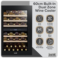 Baridi 57 Bottle Dual Zone Wine Fridge & Cooler 60cm