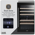 Baridi 57 Bottle Dual Zone Wine Fridge & Cooler 60cm