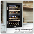 Baridi 57 Bottle Dual Zone Wine Fridge & Cooler 60cm