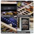 Baridi 57 Bottle Dual Zone Wine Fridge & Cooler 60cm