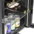 Sealey DH12 Baridi Mini Tabletop Beer & Drinks Fridge with Metal Shelves, LED Light & Security Lock 50L - Black