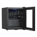 Sealey DH12 Baridi Mini Tabletop Beer & Drinks Fridge with Metal Shelves, LED Light & Security Lock 50L - Black