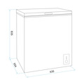 Baridi Freestanding Chest Freezer 142L Capacity - White