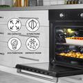 Sealey Baridi Integrated Fan-Assisted Electric Oven 60cm 55L Capacity - Black