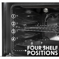 Baridi Integrated Fan-Assisted Electric Oven 60cm 55L Capacity - Black/Stainless Steel