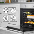 Baridi Integrated Fan-Assisted Electric Oven 60cm 55L Capacity - Black/Stainless Steel